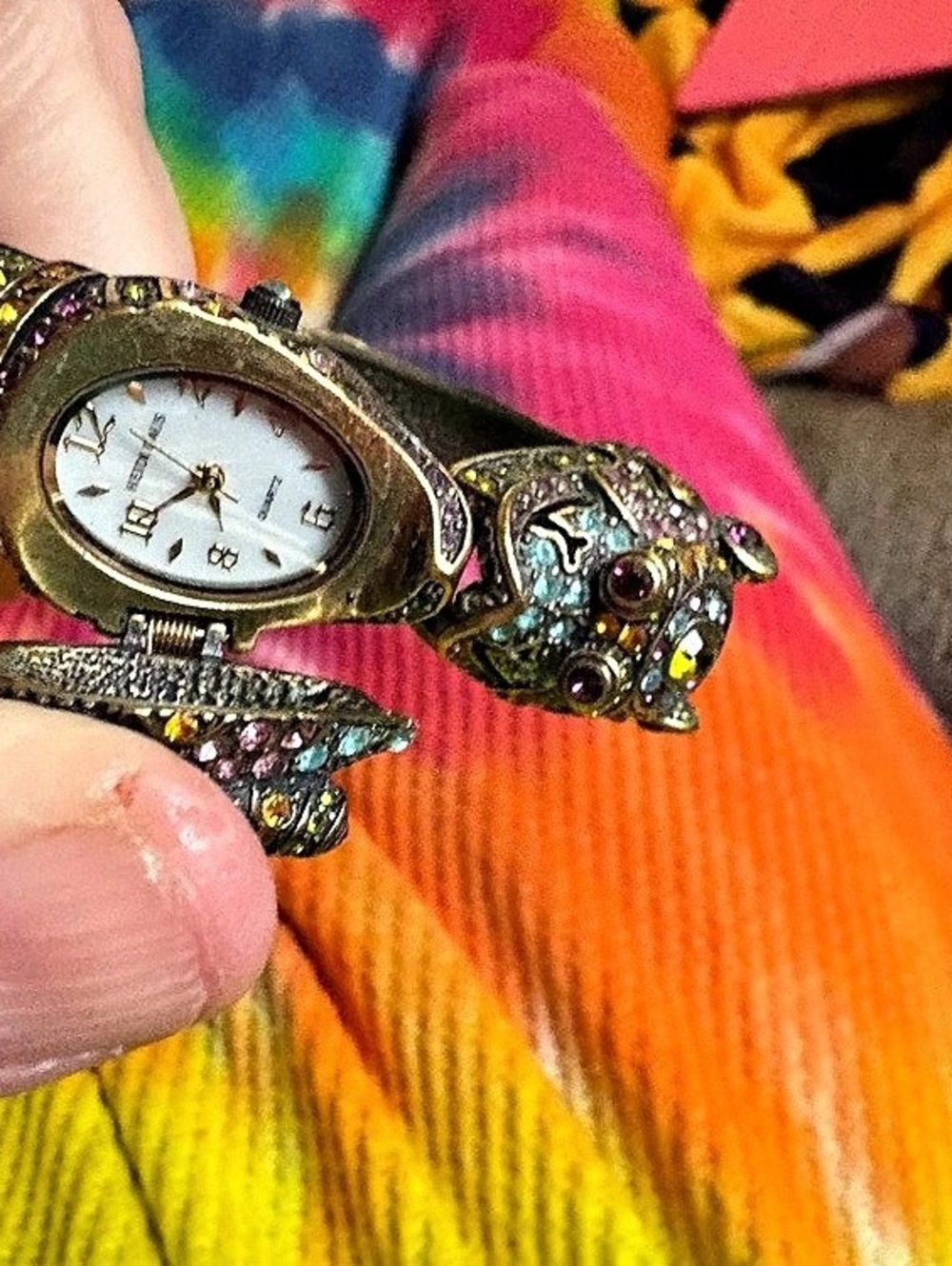 Heidi Daus Fu dog Jeweled Bracelet Watch in Multicolor